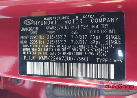 2018 Hyundai Kona Sel из США, поврежденный, VIN KM8K22AA7JU077993